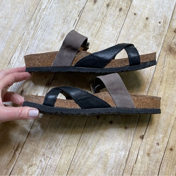 Noat Women’s Fresno Leather Sandal Adjustable Buckle Toe Loop - Picture 4 of 11